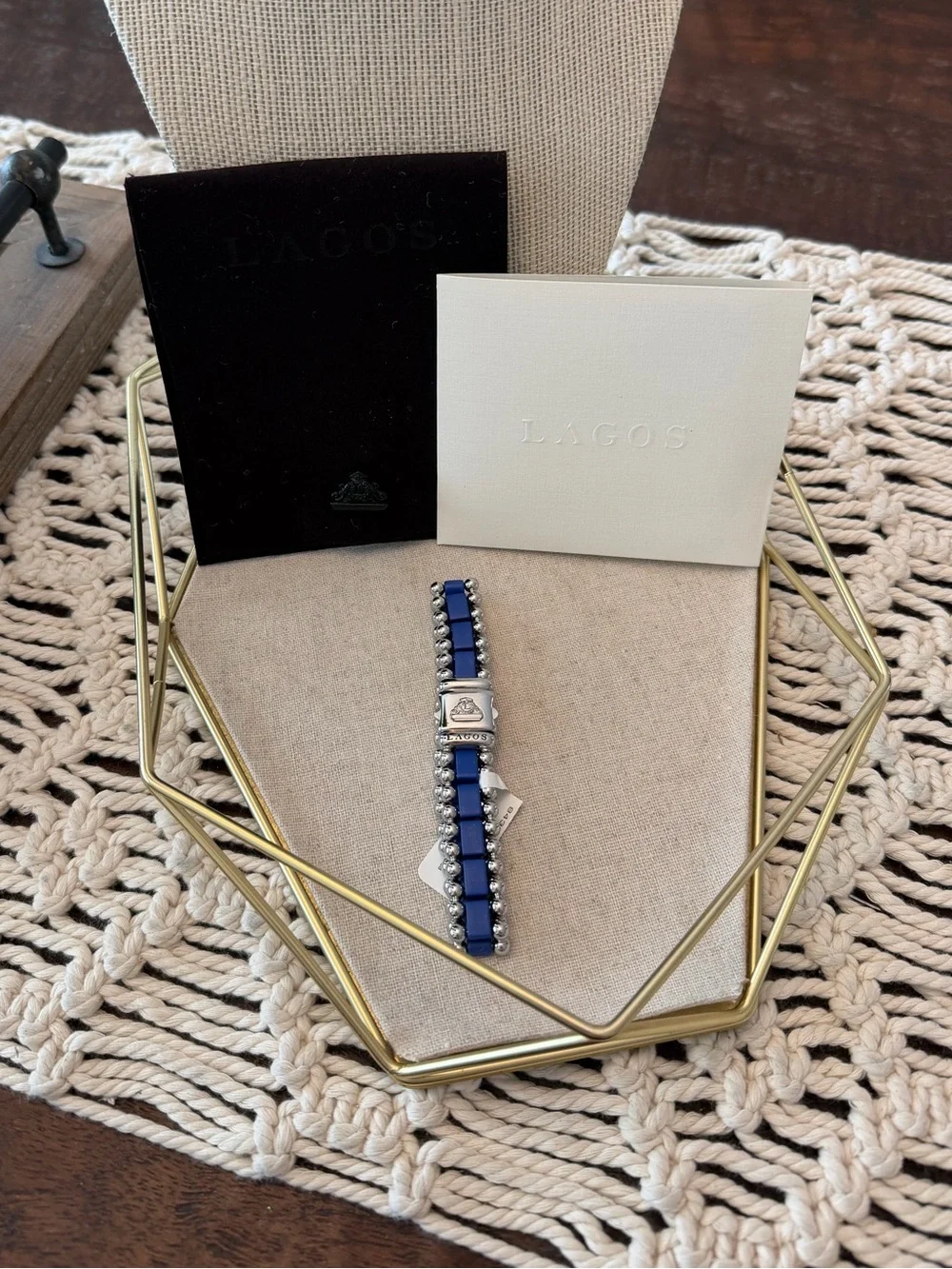 LAGOS Men’s Anthem Ceramic Link Bracelet in Ultramarine - 8” - New with Tags